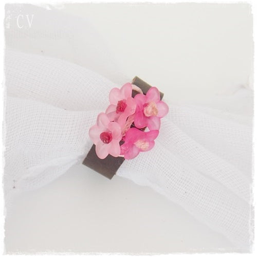 Floral Leather Ring