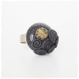 Planet Moon Polymer Clay Ring