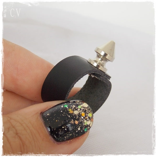 Black Spike Ring