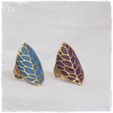 Statement Brass Leaf Rings