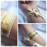 Up-Cycled Decoupage Leather Bracelet Cuff