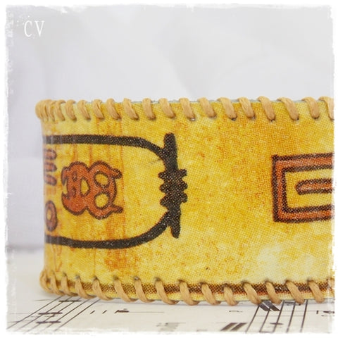 Egyptian Leather Cuff Bracelet