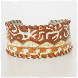 African Tribal Leather Bracelet