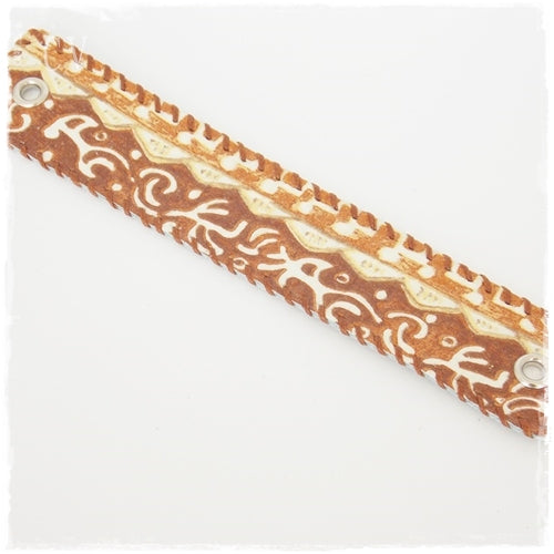Decoupage Tribal Leather Wristband