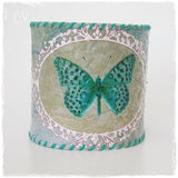 Butterfly Wide Leather Cuff Bracelet