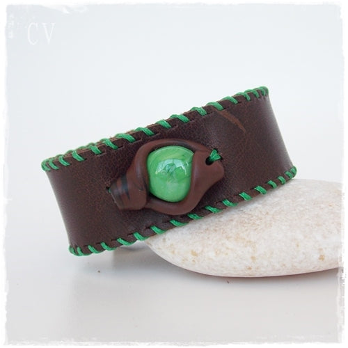 LARP Dragon Eye Leather Wristband