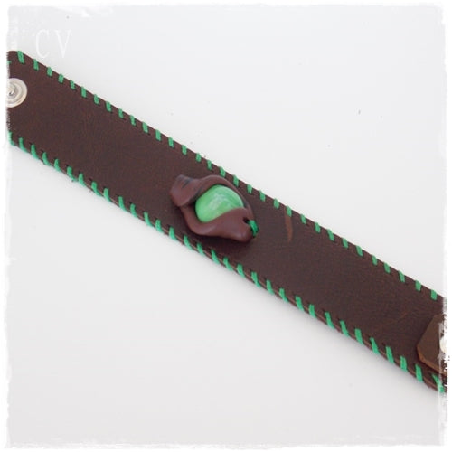 Dragon Eye DnD Leather Armband Bracelet