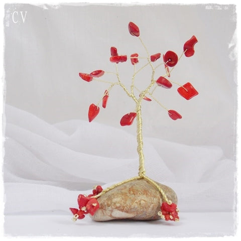 Coral Wire Tree Sculpture