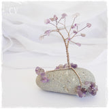 Amethyst Wire Tree Sculpture