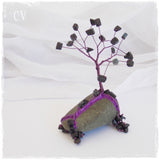 Black Agate Wire Tree Sculpture