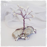 Howlite Wire Tree Sculpture