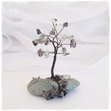 Handmade Rutilated Quartz Wire Tree Sculpture