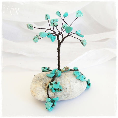 Turquoise Mini Tree Sculpture