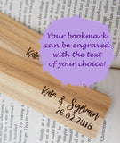 Engraved Wooden Bookmarks