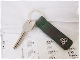 Triquetra Leather Keychain ~