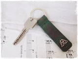 Triquetra Leather Keychain ~
